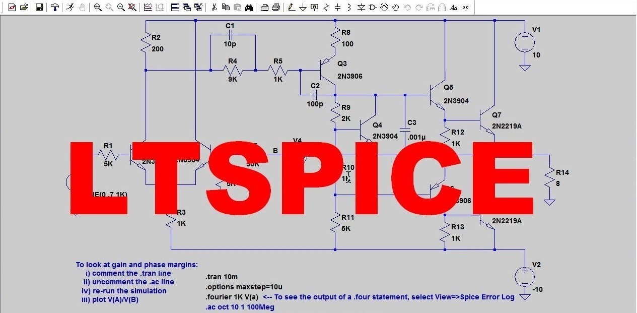 LTspice Circuit Designer Interface